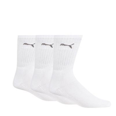 Puma Pack of three white sports socks